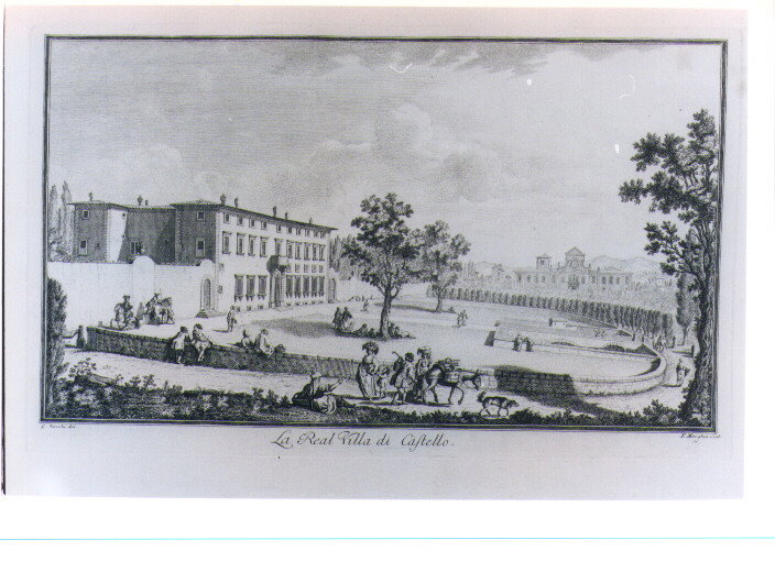 VEDUTA DELLA VILLA DI CASTELLO (stampa) di Morghen Filippo, Zocchi Giuseppe (sec