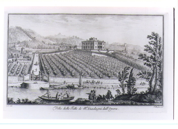 VEDUTA DELLA VILLA DELLE FALLE (stampa) by Morghen Filippo, Zocchi Giuseppe (sec