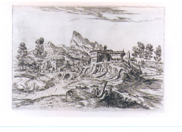 PAESAGGIO FLUVIALE (stampa) di Vecellio Tiziano, Lef&egrave;vre Valentin (sec. X
