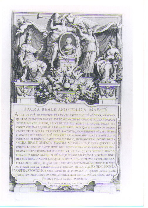 RITRATTO DI MARIA TERESA D'AUSTRIA CON ALLEGORIA DELLA GLORIA, DELLA PACE, 