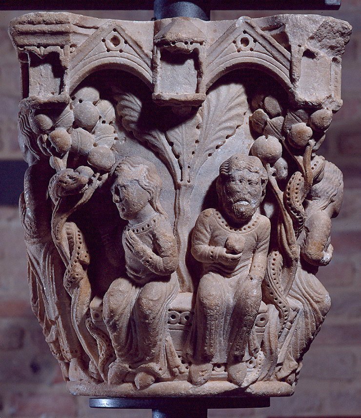 Episodi del Genesi (capitello di colonna) by Antelami Benedetto (sec. XII)