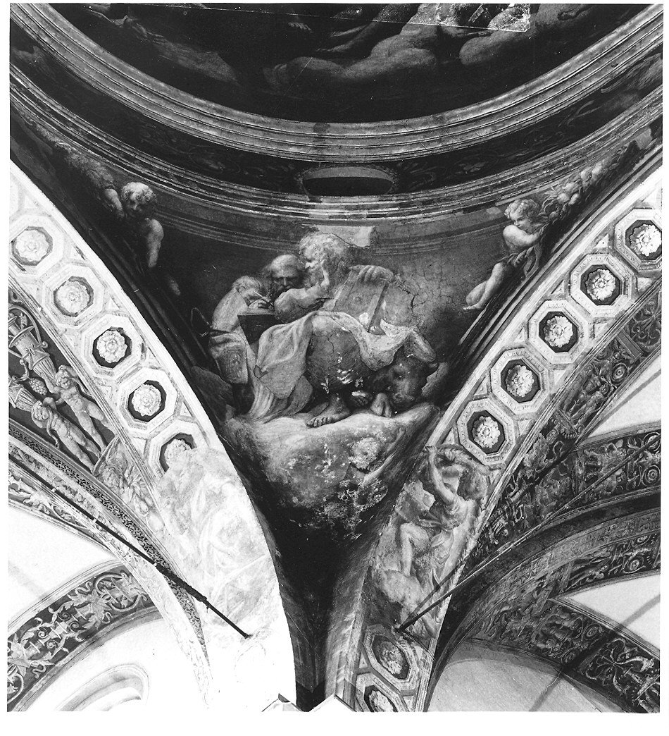 dottori della chiesa ed evangelisti (pennacchi)//otto eroi biblici (sottarchi) (