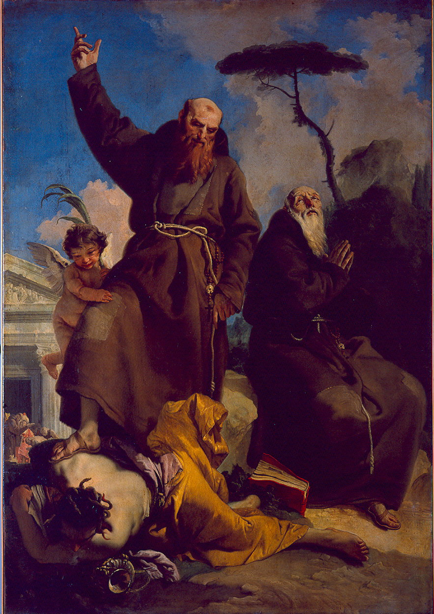 Santi Fedele da Sigmaringen e Giuseppe da Leonessa che calpestano l'Eresia 