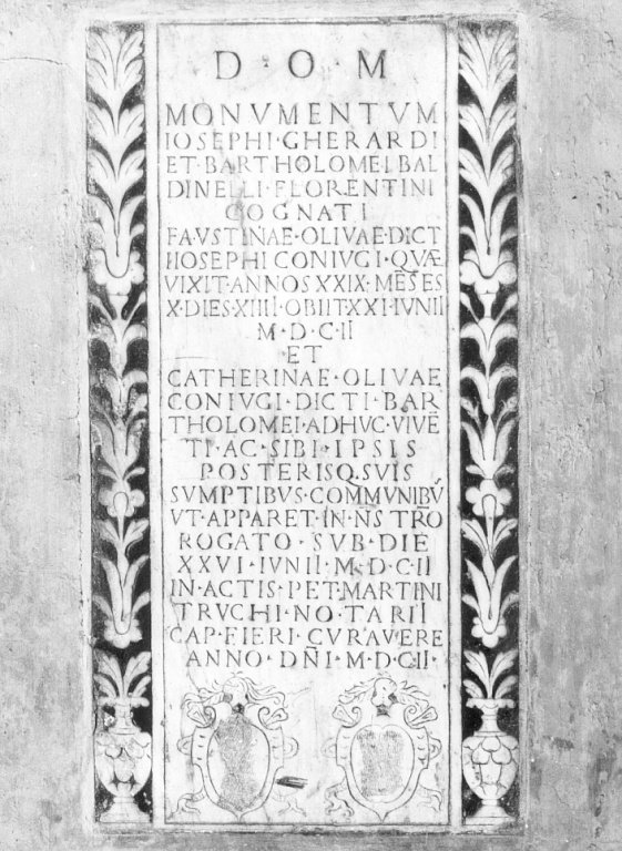 lapide - ambito romano (sec. XVII)
