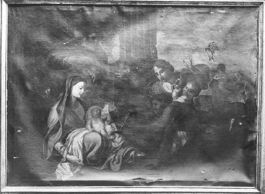 adorazione dei pastori (dipinto) - ambito romano (met&agrave; sec. XVIII)