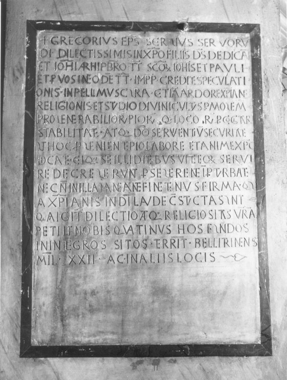 lapide - ambito romano (seconda met&agrave; sec. XI)