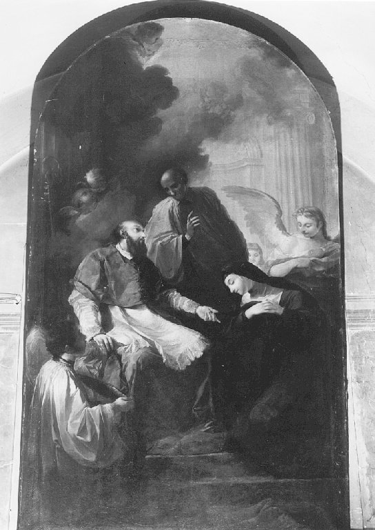San Francesco di Sales con San Vincenzo de' Paoli e Santa Giovanna Francesc