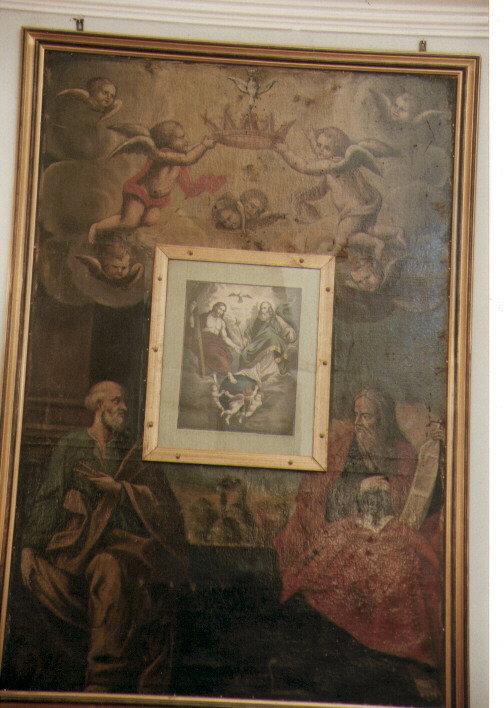 San Pietro, Santo Profeta, angeli con Colomba dello Spirito Santo (dipinto) - am