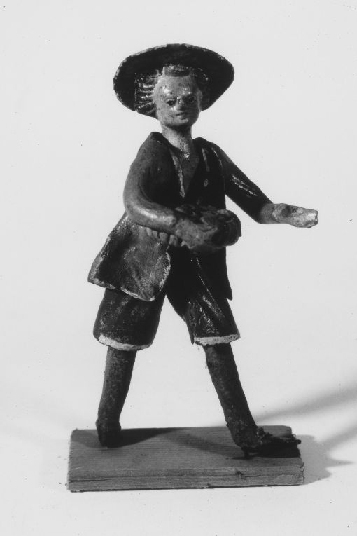 venditore (statuetta di presepio) - ambito pugliese (prima met&agrave; sec. XIX)