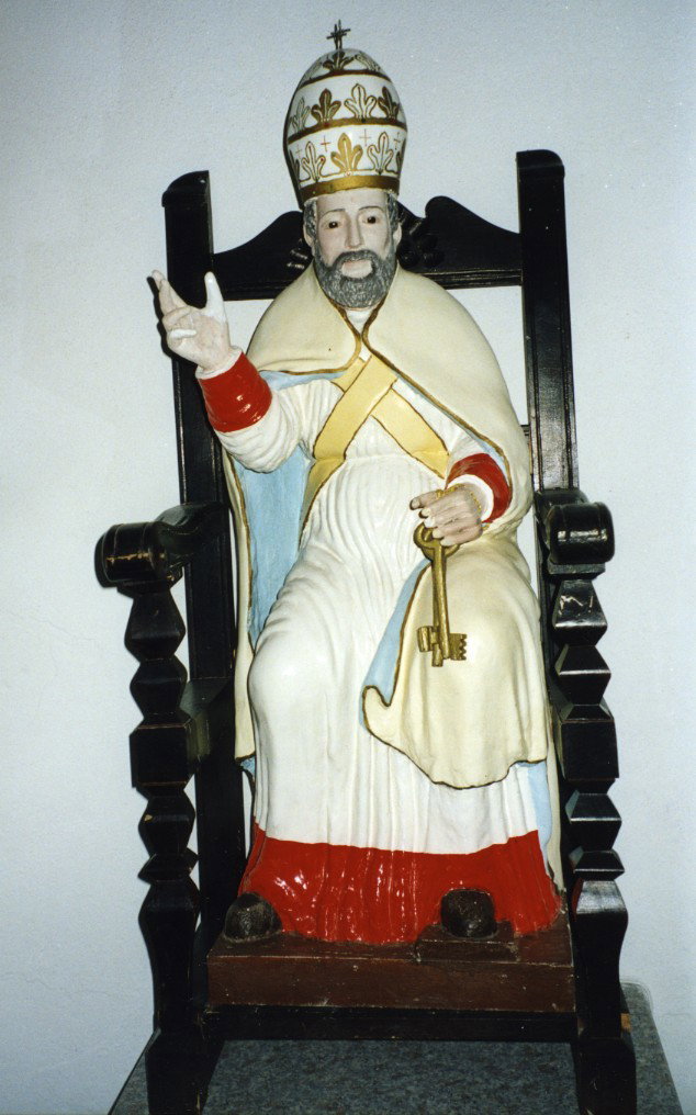 San Pietro in cattedra (statua) - bottega sarda (prima met&agrave; sec. XX)