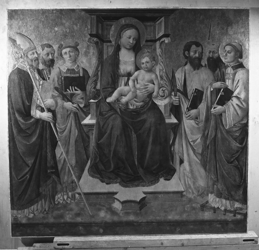 Madonna con Bambino tra i santi Agostino, Stefano, Pietro, Bartolomeo e Lorenzo 