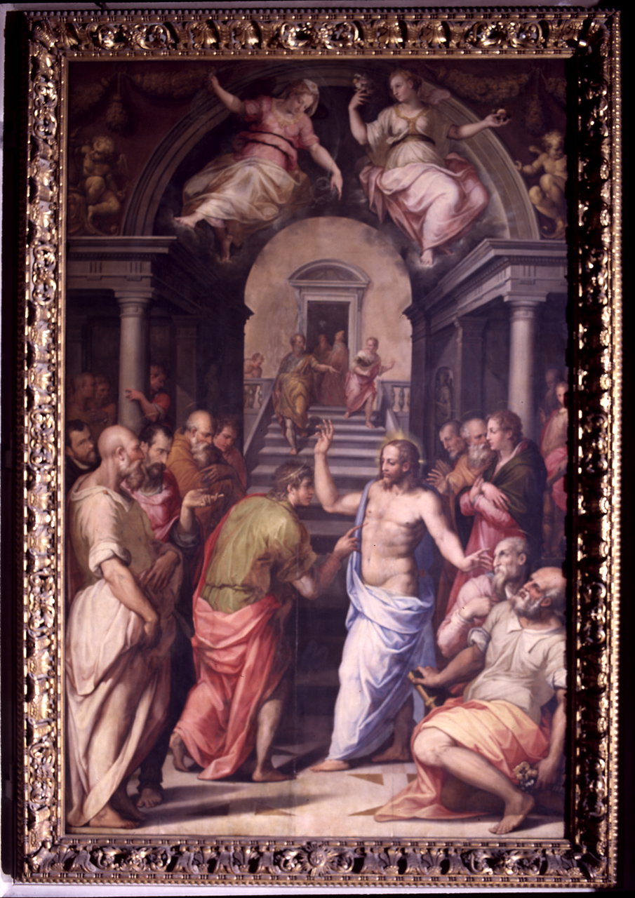 incredulit&agrave; di San Tommaso (dipinto) di Vasari Giorgio (sec. XVI)