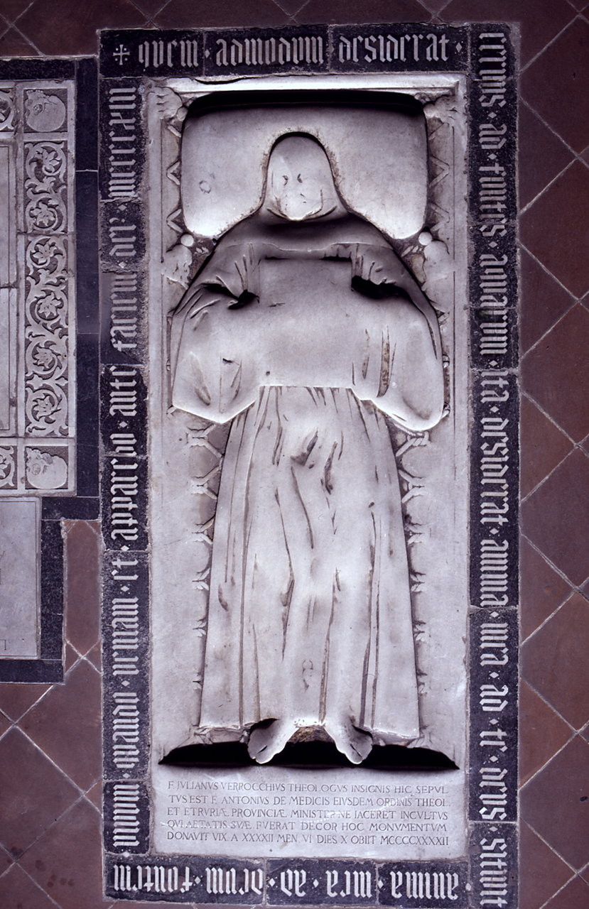 ritratto di fra Giuliano Verrocchio (lastra tombale) di Andrea di Francesco dett