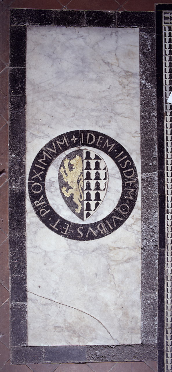 stemma gentilizio della famiglia Spinelli (lastra tombale) - bottega fiorentina 