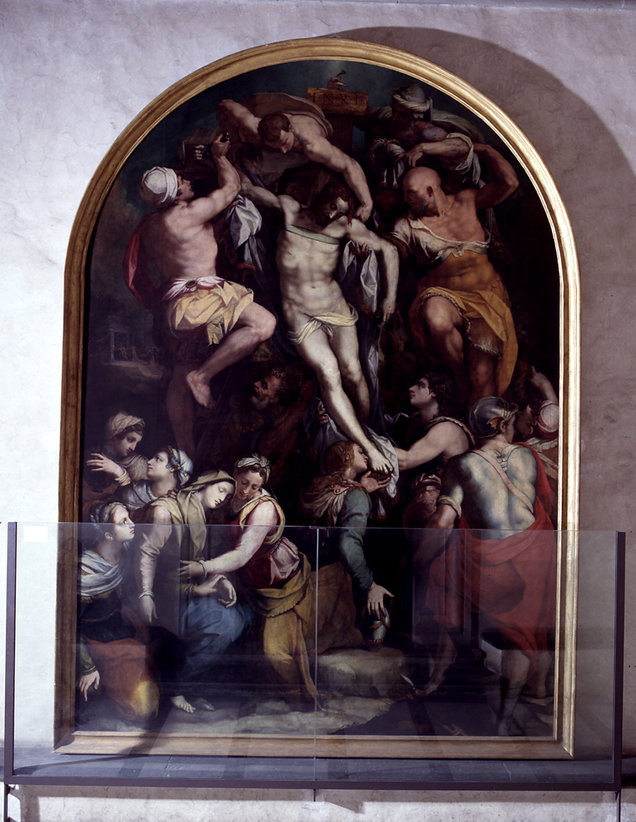 Deposizione di Cristo dalla croce (dipinto) di Allori Alessandro (sec. XVI) 
