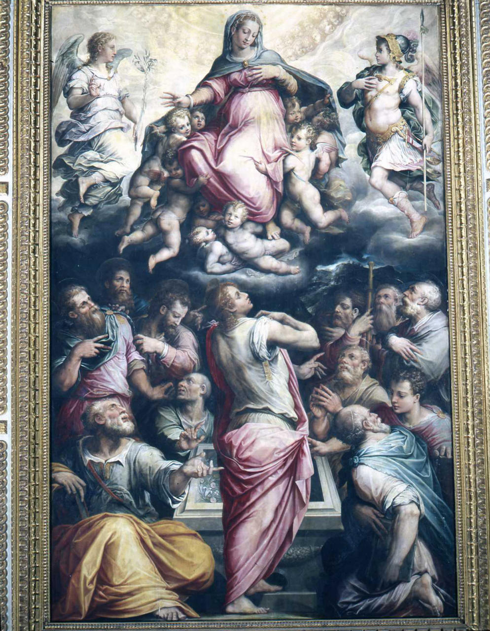 assunzione della Madonna (dipinto) di Vasari Giorgio (attribuito) (sec. XVI)
