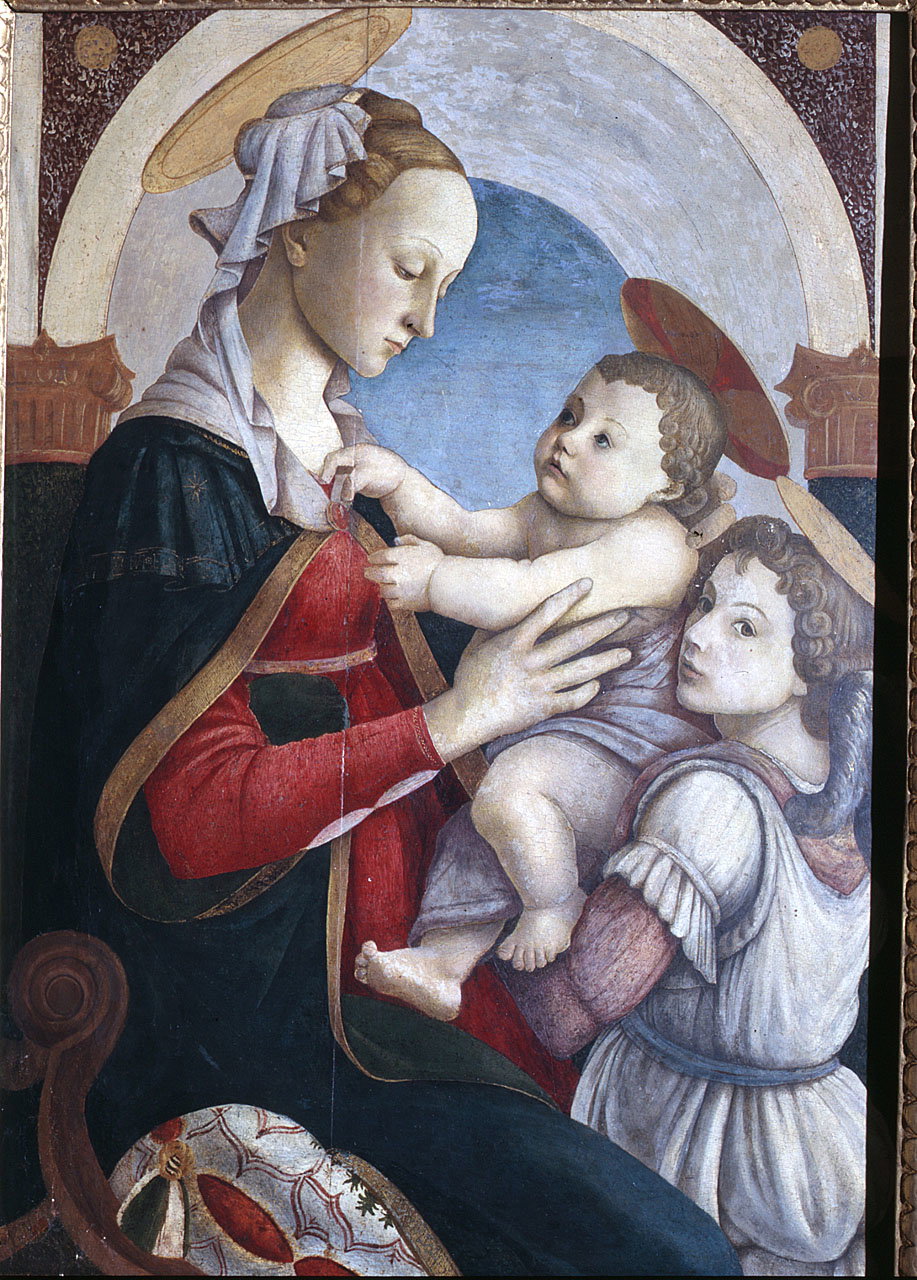Madonna con Bambino, angelo (dipinto) di Filipepi Alessandro detto Botticelli (a