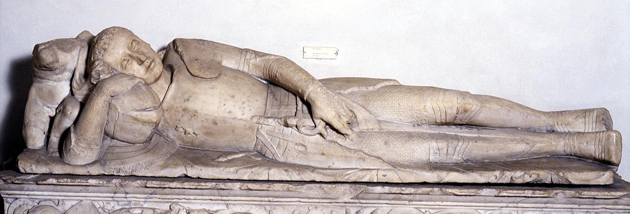 figura maschile distesa (scultura) di Cagini Vincenzo (cerchia) (seconda met&agr