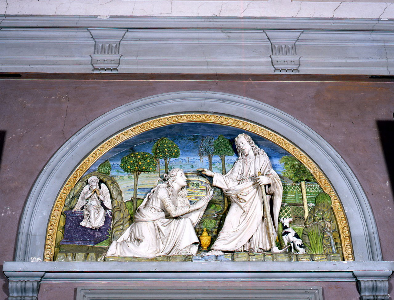 apparizione di Cristo risorto a Santa Maria Maddalena (rilievo) di Della Robbia 