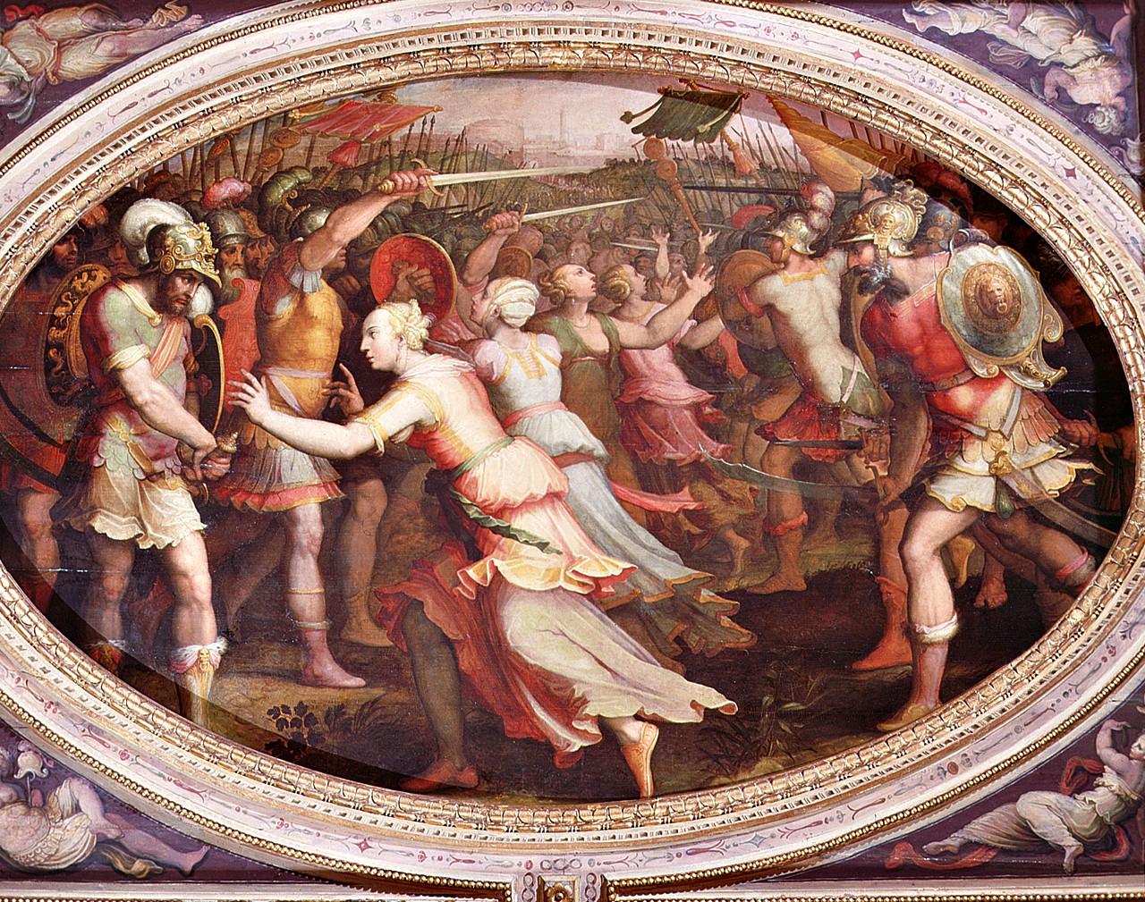 soffitto dipinto di Vasari Giorgio, Van der Straet Jan detto Giovanni Stradano (