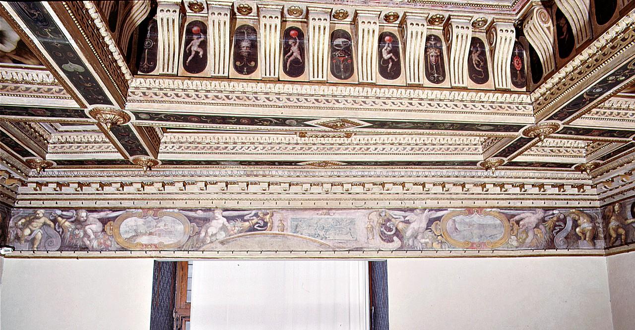 finte architetture con paesaggio (dipinto) di Vasari Giorgio, Van der Straet Jan
