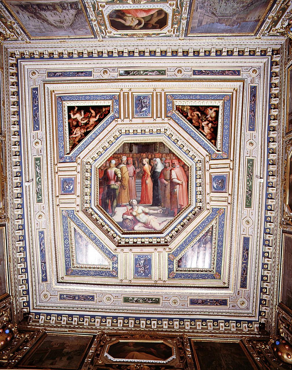 imprese di Cosimo I de' Medici (soffitto) di Botticelli Battista, Vasari Gi