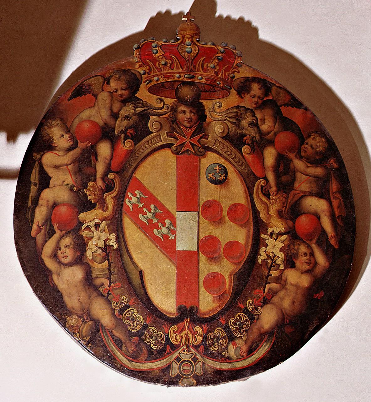 stemma gentilizio delle famiglie Medici e Lorena (dipinto) by Naldini Giovanni B