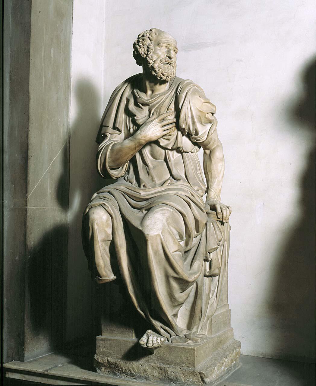 San Damiano (statua) di Buonarroti Michelangelo, Sinibaldi Raffaele detto Raffae