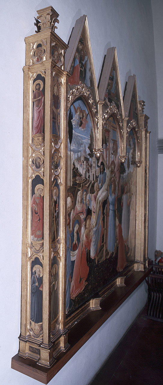 Deposizione, episodi del Nuovo Testamento, santi (dipinto) di Lorenzo Monaco, Gi 