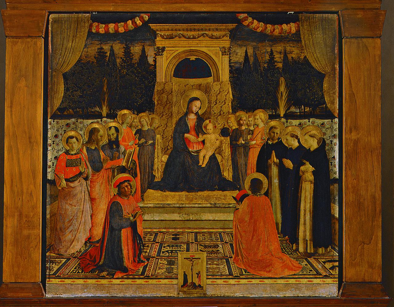 Madonna con Bambino, santi, storie della vita dei Santi Cosma e Damiano (dipinto