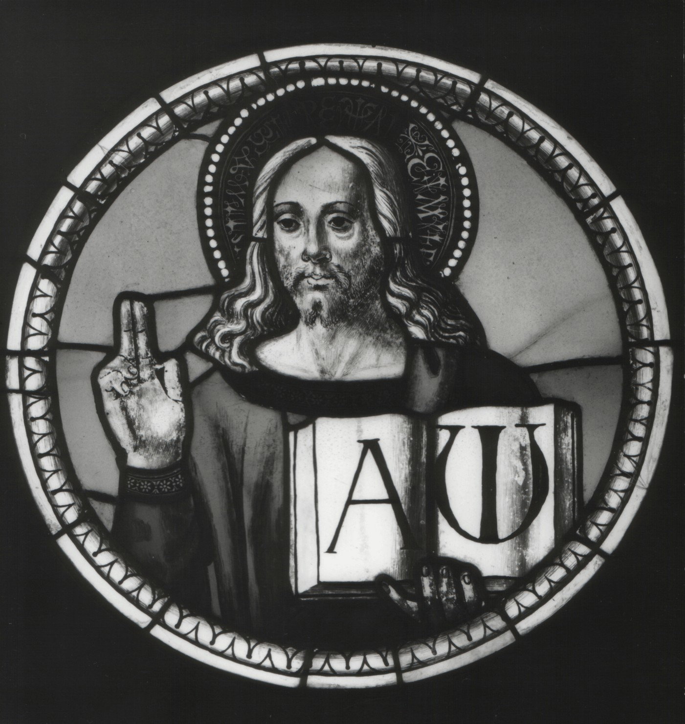 Cristo benedicente (vetrata) di Bigordi Domenico detto Ghirlandaio (met&agrave; 