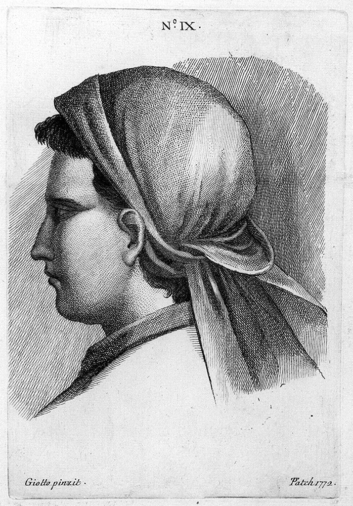testa di giovane (stampa, elemento d'insieme) di Patch Thomas, Giotto di Bo