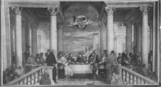 Cena di San Gregorio (dipinto) by Caliari Paolo detto Veronese (sec. XVI) 