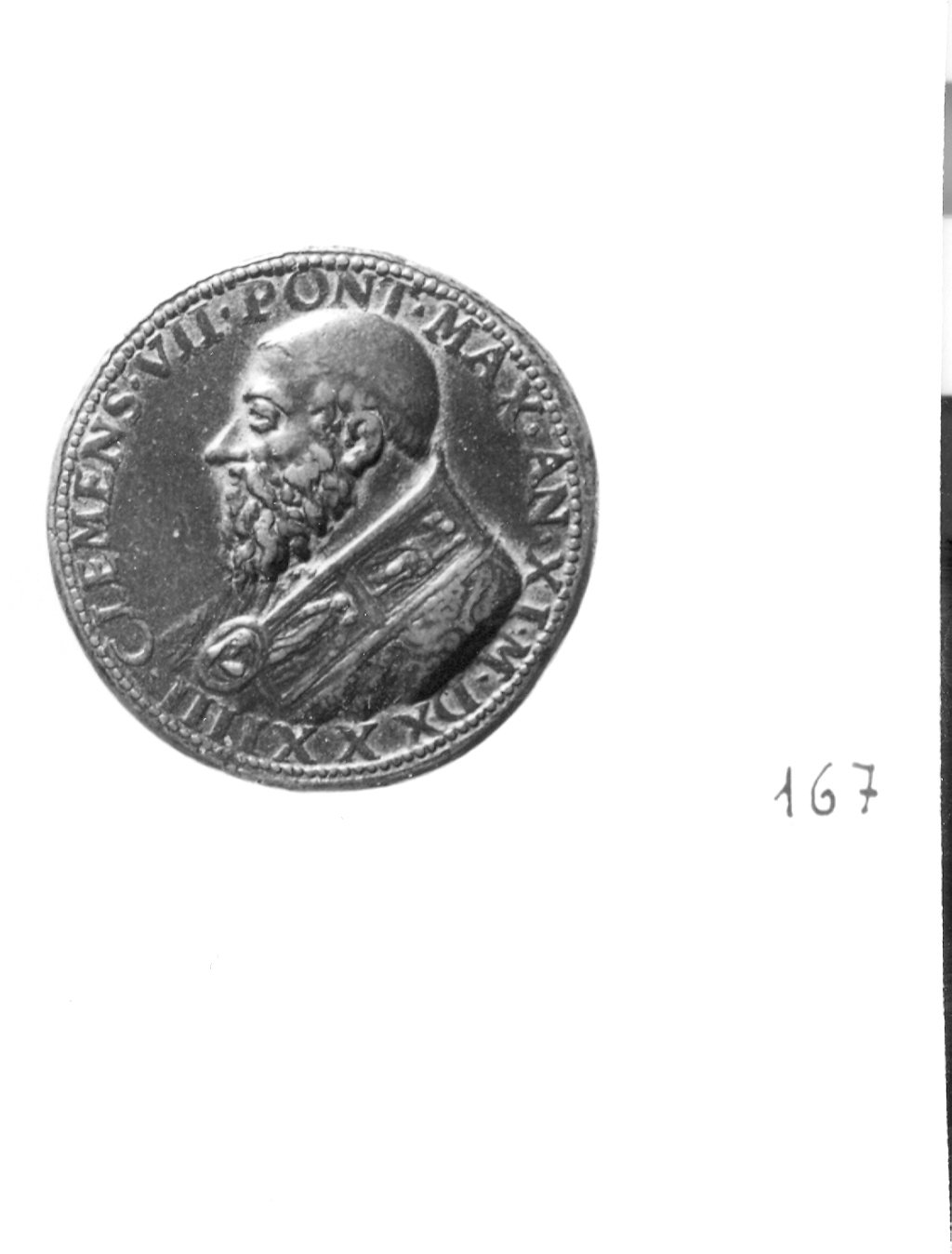 medaglia con busto di uomo come elemento d&rsquo;insieme di Cellini Benvenuto (s