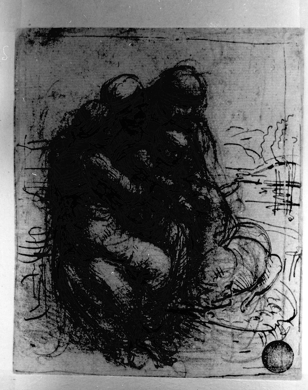 Madonna con Bambino e Sant'Anna (disegno, opera isolata) by Leonardo da Vin