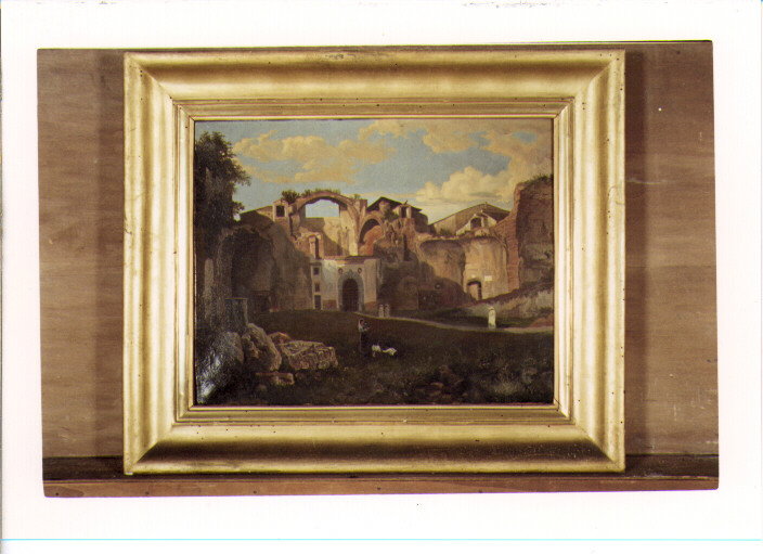 VEDUTA DELLE TERME DIOCLEZIANE (DIPINTO) (SEC. XIX)