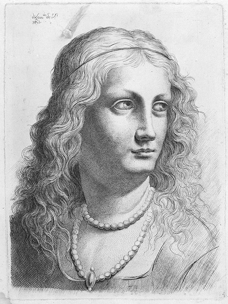 ritratto di donna (stampa, elemento d'insieme) by Mantelli Girolamo, Leonar