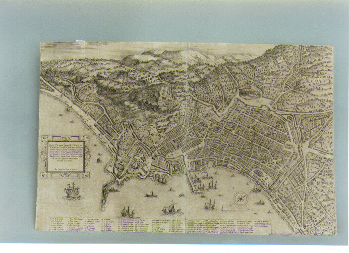 pianta della citt&agrave; di Napoli (stampa) di Lafr&eacute;ry Antoine (sec. XVI