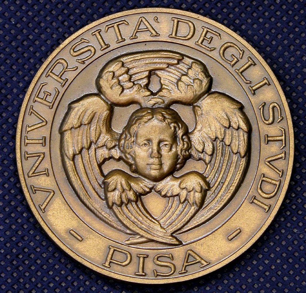 Diritto: Cherubino dell'Universit&agrave; di Pisa nel mezzo, sul bordo iscr