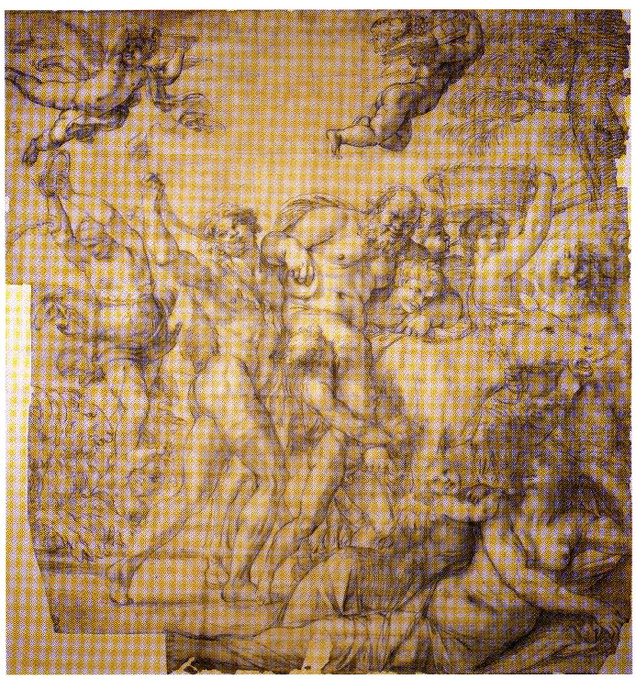 Trionfo di Bacco e Arianna (disegno preparatorio) di Carracci Annibale (fine sec 
