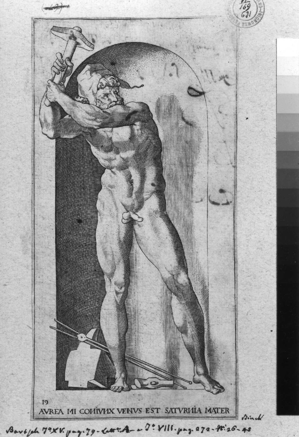 dei dell'Olimpo (stampa smarginata, serie) di Binck Jacob, Rosso Fiorentino