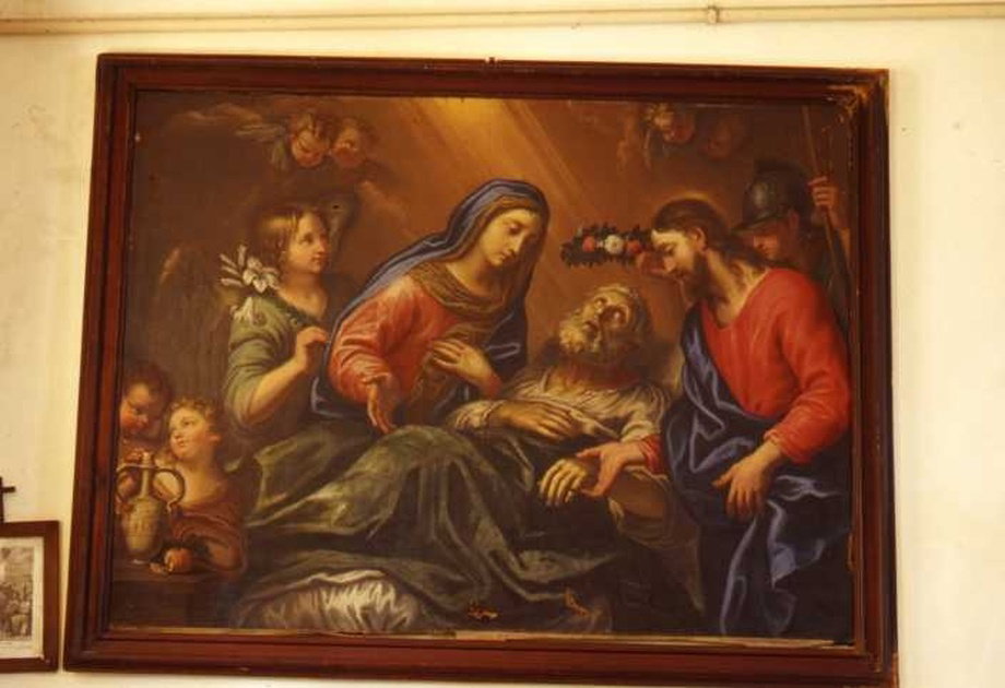 morte di San Giuseppe (dipinto, opera isolata) di Merano Giovanni Battista (ulti