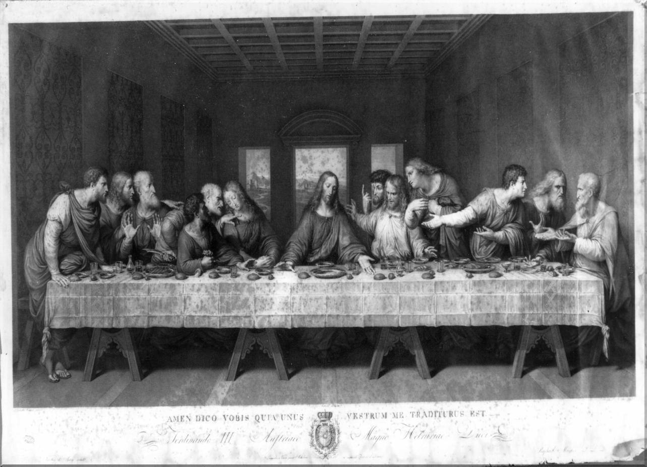 ultima cena (stampa) di Morghen Raffaello, Matteini Teodoro, Leonardo da Vinci (