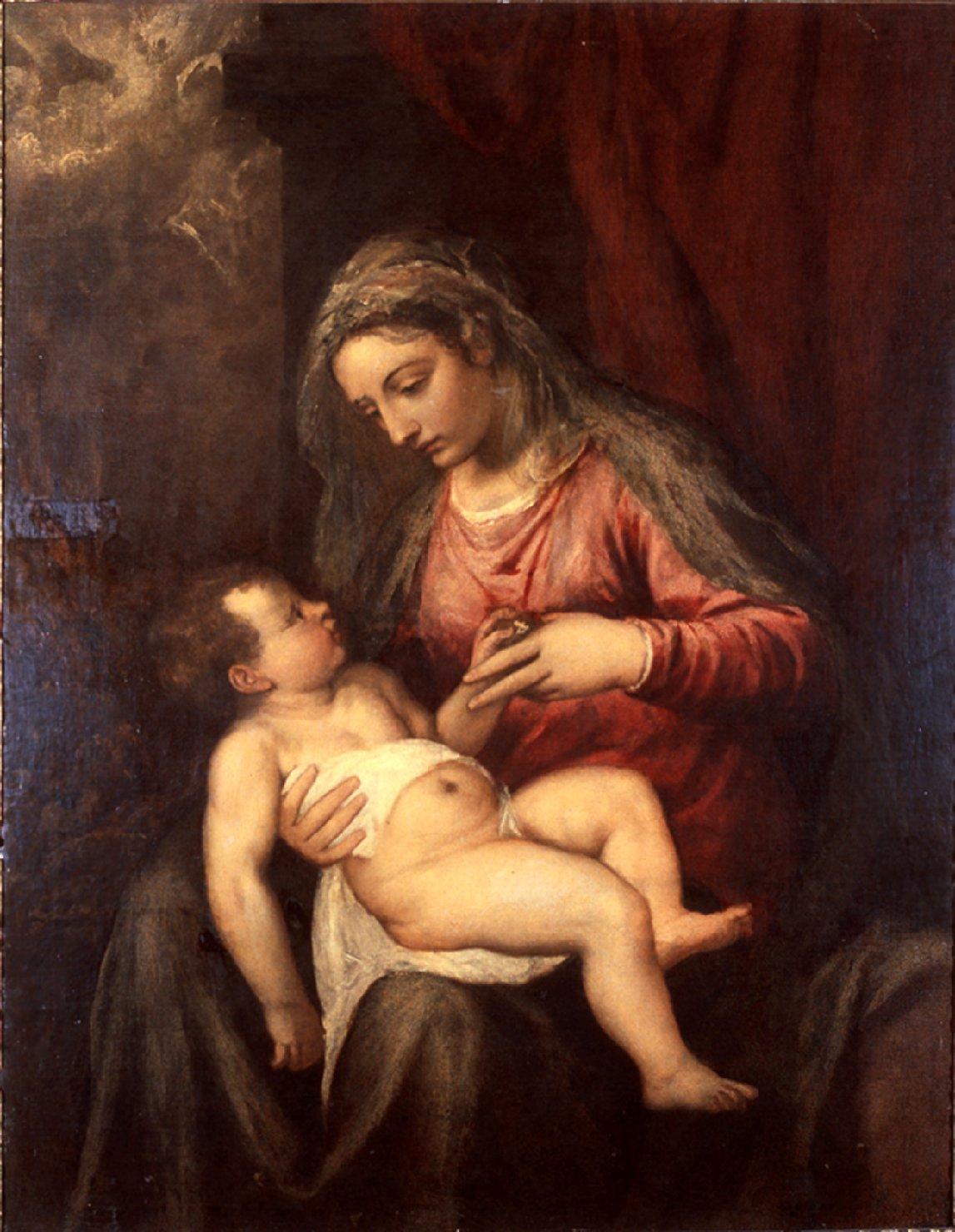 Madonna con Bambino (dipinto) by Vecellio Tiziano (sec. XVI)