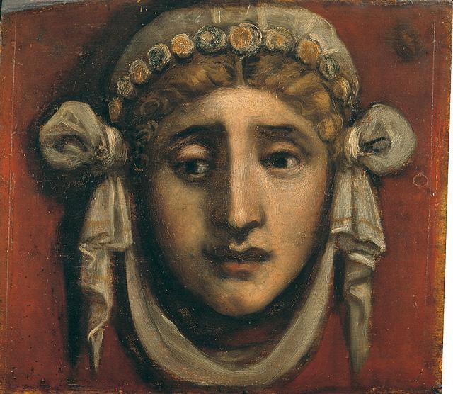 mascherone femminile (dipinto, opera isolata) by Vecellio Tiziano (prima met&agr