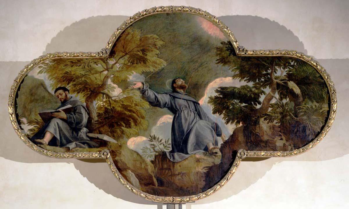 San Francesco d'Assisi riceve le stimmate (dipinto) di Caliari Paolo detto 