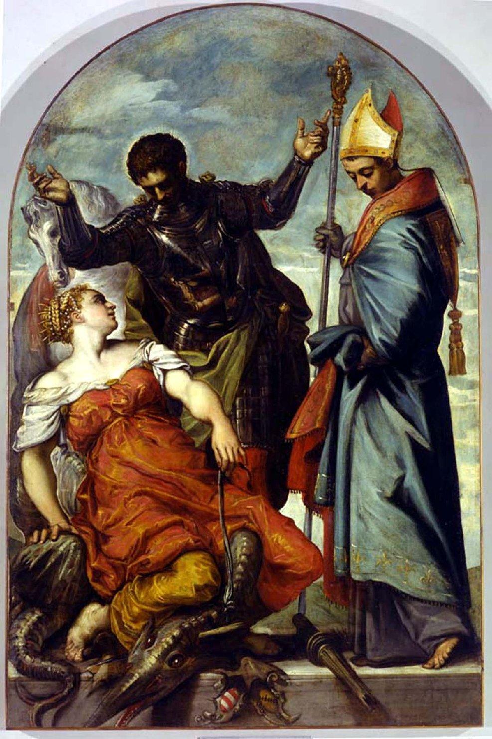 San Luigi San Giorgio e la principessa (dipinto) by Robusti Jacopo detto Jacopo 