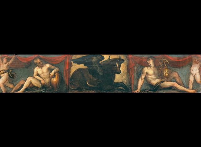 simbolo di San Luca Evangelista: Toro (dipinto, elemento d'insieme) by Vece