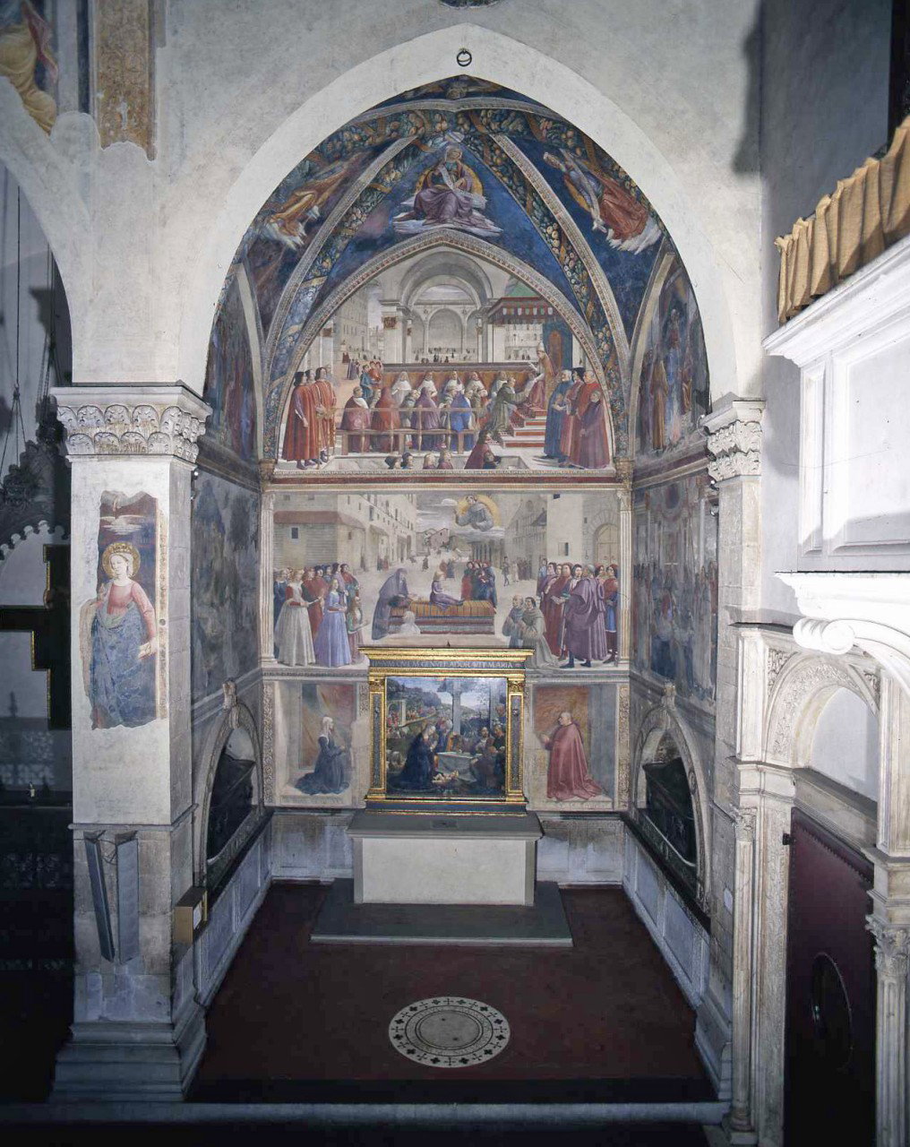 episodi della vita di San Francesco/ David/ Sibille (dipinto murale, ciclo) by B