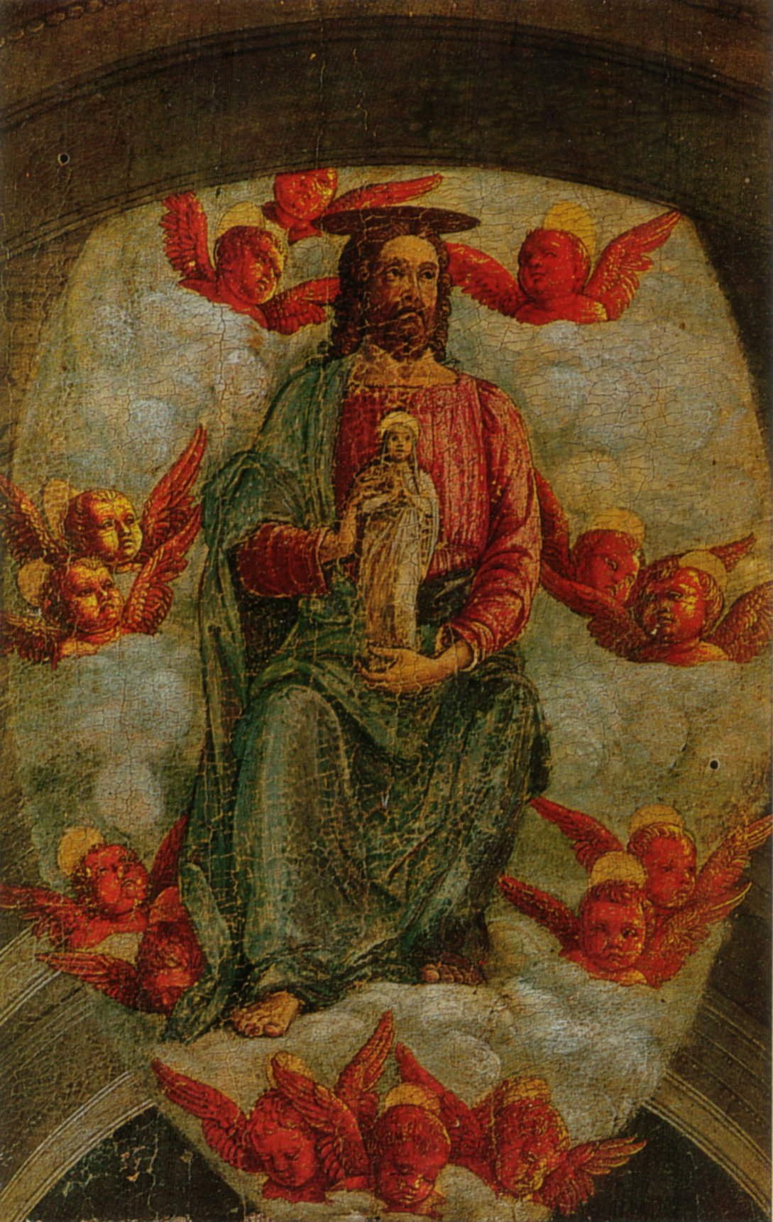 Cristo con l'Animula della Vergine (dipinto, elemento d'insieme) di Ma
